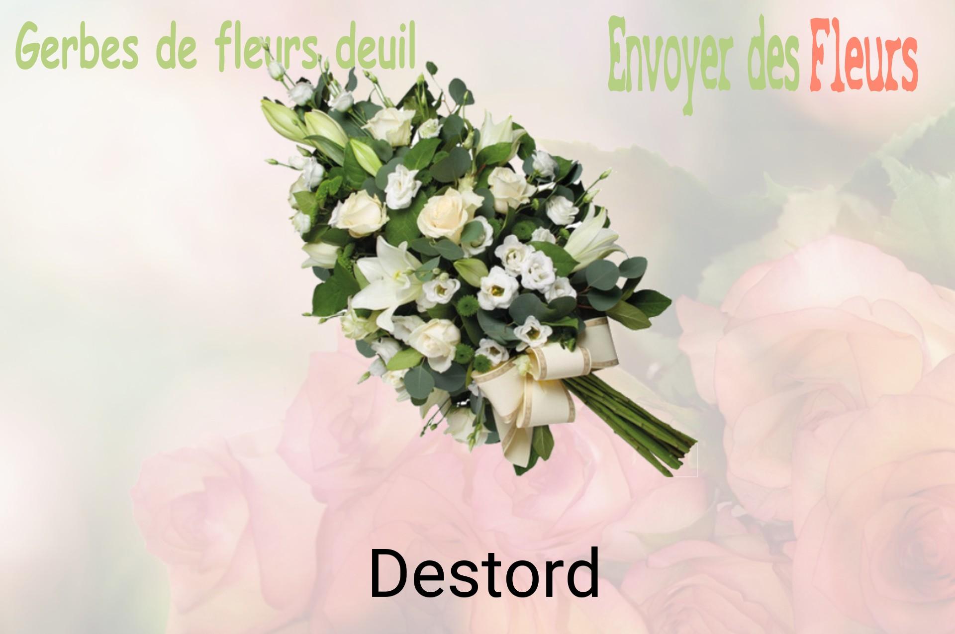 Gerbe de fleurs de deuil livrée à Destord